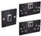 Black Glitter Wall Lighting Socket Switch Cover Sticker Skin Round Edge Peel and Paste Light Covers Decorative Plates Glitter Kids Stickers Nursery Electric