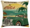 ABAKUHAUS Tropisch Kissenbezug, Kuba Beach Ocean Palm, Waschbar mit Reißverschluss Kissenhülle mit Farbfesten Klaren Farben Beidseitiger Druck, 60 x 60 cm, Gelb Senf