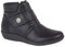 Boulevard Womens Wide Fit Ankle Boots with Touch and Zip Fastening Black (EE Fitting) 7 UK