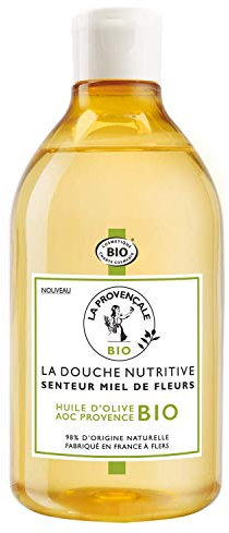 La Provençale - La Douche Nutritive Senteur Miel de Fleurs - Gel Douche Certifié Bio - Huile d’Olive Bio AOC Provence - 500 ml
