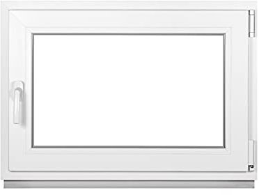 Premium Kellerfenster Von Fenstiger - Kunststofffenster Weiß BxH 750 x 550 mm - Garagenfenster/Gartenhaus Fenster BxH 75 x 55 cm 3-fach Verglast - Din Rechts-Funktion Dreh Kipp Fenster-Alle Größen
