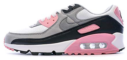 Nike Femme Air Max 90 Sneaker, White/Particle Grey-Rose-Black, 42 EU