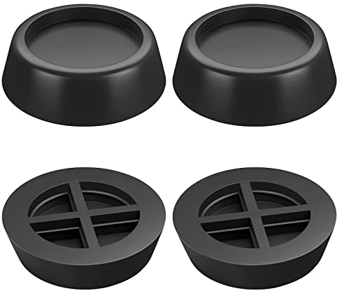 suchkawe 4pcs Washing Machine Feet Pads, Anti Vibration Anti Slip Feet for Washing Machine, Universal Rubber Shock Absorber Mat for Dryer, Washing Machine, Furniture