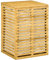 HOMCOM Cesto Portabiancheria a Doghe, Cesto per Biancheria Sporca, in Bambù e Poliestere, Coperchio e Sacca Rimovibile, Bagno e Camera da Letto, 44x37x62.5 cm, Color Legno