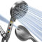 SparkPod 10 Spray Setting Shower Head with Handheld - Luxury 5 High Flow Hand Held Shower Head with High Pressure Jets, Premium Stainless Steel 6ft. Hose & Bracket (Charcoal Grey, with Filter)