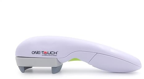 ONE TOUCH Ouvre-bouteille électrique KC85 - Aucun effort nécessaire - Pour tous, même sans force manuelle - Ouvre tous les bouchons de 12 à 52mm sans souci, Blanc