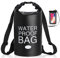 Uncle Paul Trockentasche für Boote, wasserdichte Tasche zum Driften, Bootfahren, Kajakfahren, Angeln, Rafting, Schwimmen, Camping, Kanufahren, Surfen, Schwarz (mit wasserdichter Handytasche), 20