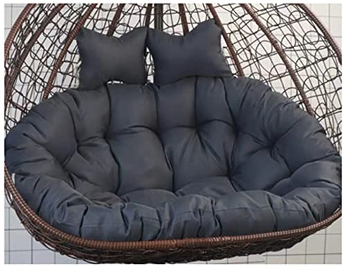 ZTGL Hängesessel Kissen für 2 Personen, Polster, Auflage für Polyrattan/Rattan Hängeschaukel, Hängekorb, Schaukel Korb, Rückenkissen Ersatzkissen Wasserdicht Outdoor,Dark Gray