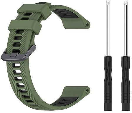 honecumi Pulsera para Garmin Forerunner 965 955 745 / Descent G1 pulsera para hombre y mujer, pulsera de silicona suave de 22 mm, deportiva, clásica, ajustable, colorida, 5.5 a 8.7 pulgadas, Silicona