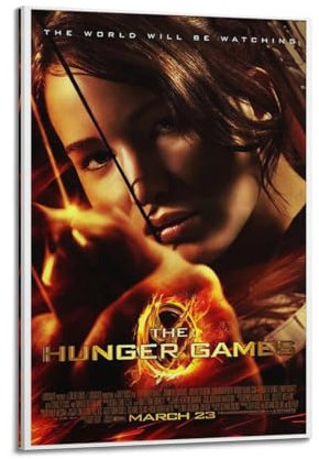 VZRSQZK Filmposter The Hunger Games, dekoratives Gemälde, Leinwand-Wandposter und Kunstdruck, modernes Familienschlafzimmer-Dekor-Poster, 40 x 60 cm