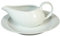 DRW Salsera con Plato Porcelana Blanca Medidas: 18.6x8.5x8.4 cm