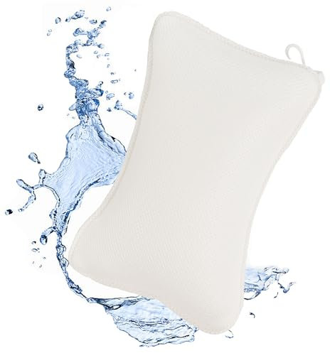 YOUNLEN Almohada de baño, Cojín de Baño, Almohada de Bañera, Cojín de Bañera con 2 Ventosas Antideslizantes, Almohada Ergonómica para Bañera de SPA,Lavable a Máquina(Blanco)