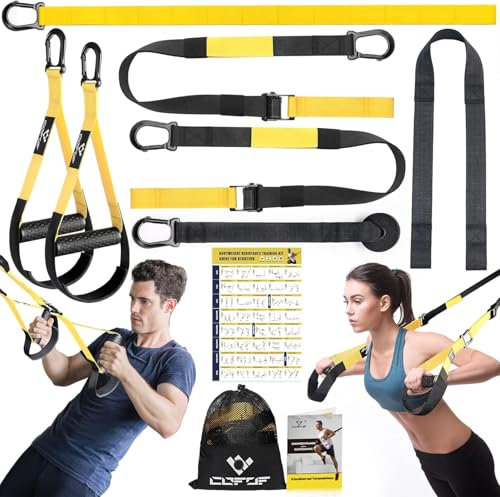 Schlingentrainer, Sling trainer für ein Ganzkörpertraining, Schlingentrainer mit Großem Griff