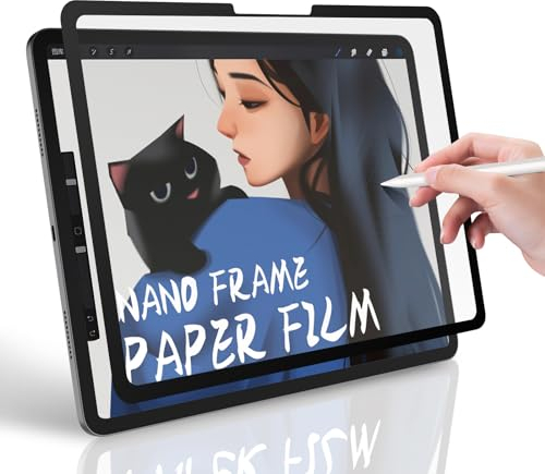 HAOLOCM Like Paper Folie Kompatibel mit iPad Pro 11 Zoll 2024 M4 Papiergefühltes Schreiben/Zeichnen, Abnehmbar und wiederverwendbar, Matte Schutzfolie
