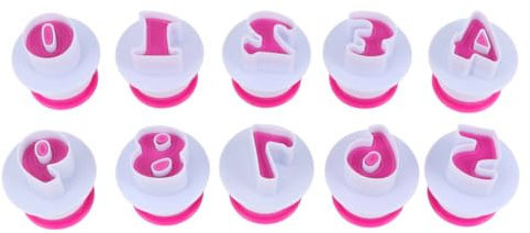 Mikinona 1set Stampini Per Biscotti Forma Di Numero Moulds Creativi Per Biscotti Facili Da Usare Per Decorazioni Di Natale e Pasqua Materiale Resistente e Portatile