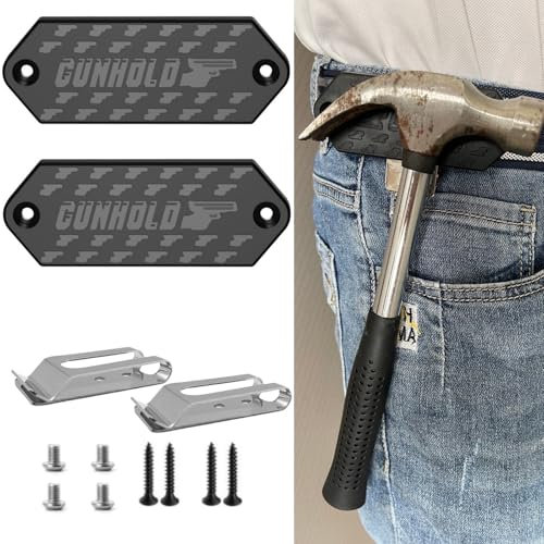 2 Pack Tool Holster Belt Clip, Heavy-Duty Magnetic Tool Holder, Heavy Duty Tool Organizer Magnetic Strip for Screws, Nails, Hammer, Pliers, Spanner, Sockets, Trowel and Any Magnetic Hardware