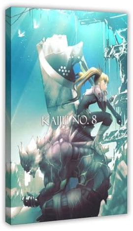 Anime Kikoru Kaiju Nr. 8 Poster, 3 Leinwand-Poster, Schlafzimmerdekoration, Landschaft, Büro, Raumdekoration, Geschenk, 30 x 45 cm