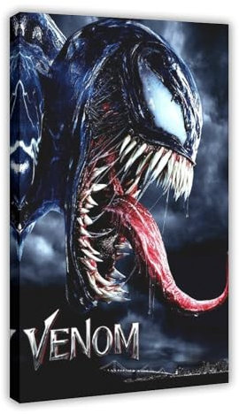Venom (2018) Leinwand-Poster, Wandkunst, Dekordruck, Bild Gemälde für Wohnzimmer, Schlafzimmer, Dekoration, 40 x 60 cm