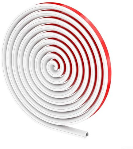 Gaine de 3 mètres pour câbles électriques, goulotte semi-circulaire à ouverture latérale de 15 x 10 mm pour conduit de câble électrique pour diverses utilisations