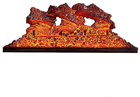 WYRMB Elektronischer Kamin 3D-Simulation Flamme Elektrischer Kamin Holzscheite Kamin Dekoration Haushalt LED Simulation Flamme Nacktes Kohlenstoffbett TV Hintergrundwand Wasser.A