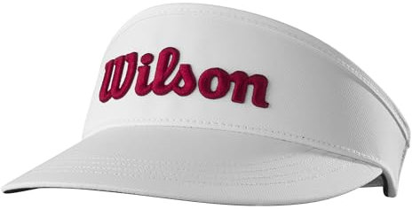 Wilson Herren Tour Visor Visier, weiß/rot, Einheitsgröße