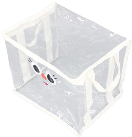 Stockage de Livres, Livres de Transparents Pliables, Casse Stockage Grande capacité avec 2 Poignées, PVC, Accès Facile, Résistants à l'eau, Poignées Ergonomiques, Style Sauvegarde l'espace, Fort