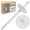 Lun Fix Lot de 200 chevilles d'isolation 10 x 90 mm – Chevilles à disque, chevilles à percussion WDVS pour polystyrène EPS, chevilles d'isolation pour isolation de façade, chevilles en plastique