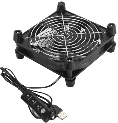 Denash Silent 140 -mm Computer Cooling Fan USB with High Air for Home Entertainment Devices Black