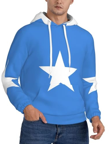 Herren Kapuzenpullover Mit Somalia Flaggenprint Winddicht Atmungsaktiv Für Kaltes Wetter Mit Praktischen Taschen Essentielles Sportoutdoor Kleidungsstück