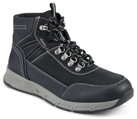 Pavers Wide Fit Walking Boots With Bungee Laces - Black Size 7