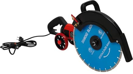 Elektrisch Betonsäge 3500W Trennschneider Pflasterschneider mit 350mm Scheibensägeblatt Betonschneider Schlitzfräs für Schneiden von Holz Metall