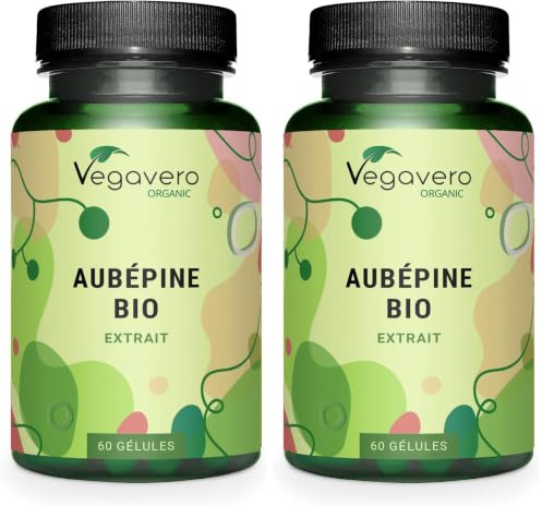 Espino Blanco Orgánico Vegavero | 2800 mg | Extracto estandarizado a 1.5% Flavonoides | Sin Aditivos | Origen Europeo | Colesterol + Salud Cardiovascular (Paquete de 2)