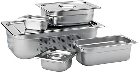 Utopia Stainless Steel GN 1/9 Handled Lid - Case of 6