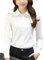 Womens Chiffon Vintage Stand Collar Button Down Shirt Long Sleeve Lace Blouse with Stretch