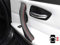 Black Leather Cover with Red Stitch for Interior Door Handle Compatible with BMW 3 Series E90 E91 E91 & M3 Red Colour for 323i