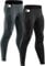 Niksa Sport Leggings männer 2er Pack, Herren Tight lang Quick Dry Kompression Hose für Fitness Workout Gym Joggen(Schwarz,Grau,XL)