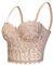 Woboren Intima da Donna con Reggiseno in Strass Argento Lucido da Donna (Beige, XS)