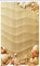 ABAKUHAUS Strand Schmaler Duschvorhang, Sand mit Muscheln Wellen, Badezimmer Deko Set aus Stoff mit Haken, 120 x 180 cm, Sandbraun Mehrfarbig