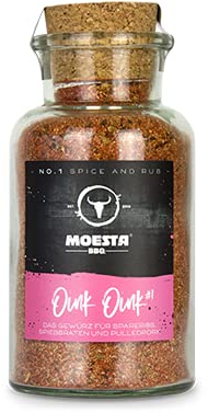 MOESTA-BBQ 10628 Gewürzmischung Oink Oink No. 1 - BBQ-Rub Schwein - Kooperation mit Ankerkraut - Glasinhalt: 225g