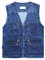 Daoba Herren Weste Denim-Weste Jeansweste Outdoor Sport Weste mit vielen praktischen Taschen für Camping Jagd Fischen