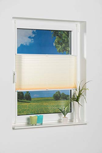 K-home Klemmfix-Plissee, Creme, 50cm x 130cm (B x L)