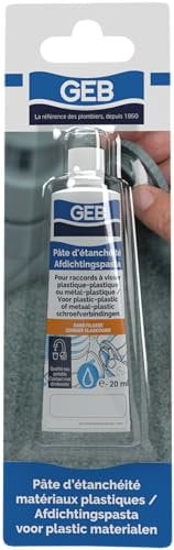 GEB CF-4321185 Pâte d'étanchéïte Fileplast Eau Potable 20ml, Incolore, Taille Unique