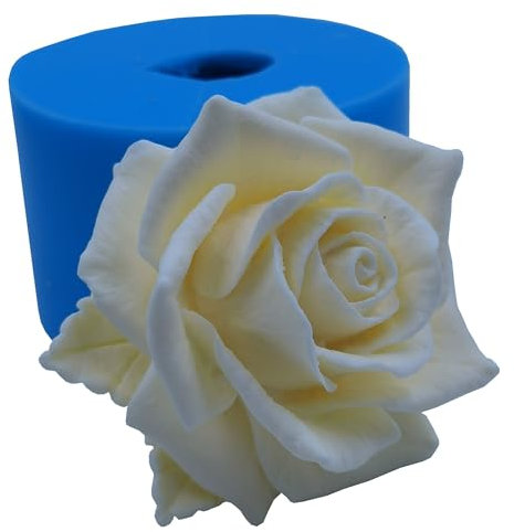 Bloom Rose Flower 3D Silicone Mold for Resin Flower Soap Candle Making DIY Molds Wedding Cake Mold Epoxy Decorating Craft Mould Baking Tools