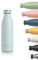 LARS NYSØM Edelstahl Trinkflasche 350ml, 500ml, 750ml, 1L, 1 5 liter | Thermosflasche Kohlensäure geeignet | Auslaufsichere Wasserflasche für Sport, Outdoor, Schule (Misty Blue, 500ml)