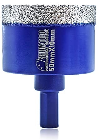 SHDIATOOL Forets Diamant 50mm Scie Cloche à Tige Triangulaire pour Porcelaine Céramique Carrelage Granit Marbre