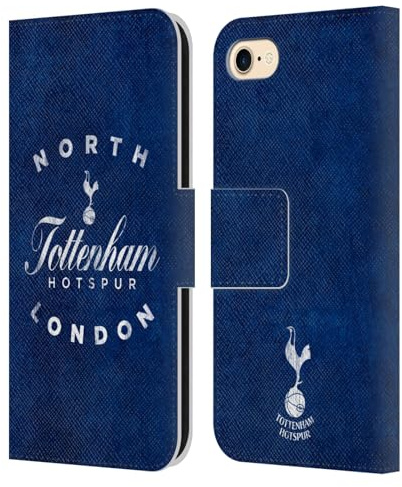 Head Case Designs Officially Licensed Tottenham Hotspur F.C. North London Badge Leather Wallet Case Compatible With Apple iPhone 7/8 / SE 2020 & 2022