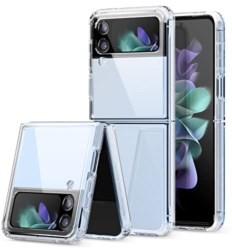 elago Custodia Ibrida Trasparente Cover Compatibile con Samsung Galaxy Z Flip 4 Case, Tecnologia Ibrida PC + TPU, Anti-Ingiallimento, Protezione Completa del Corpo - Copertura Paraurti Antiurto