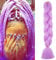 Treccine Extension Capelli Sintetici per Treccine Africane 1 Ciocche Trecce Jumbo Braiding Hair, Viola chiaro