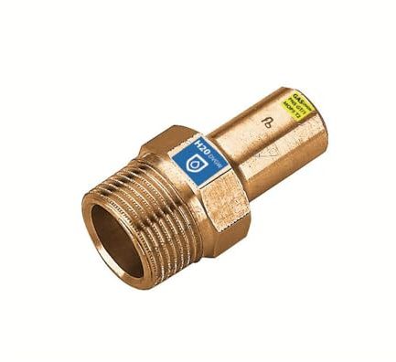 Sanpro Pressfitting Kupfer Einsteckstück mit Außengewinde, Größe V 22-1/2'' (Kupfer Gas Wasser Trinkwasser Heizung Sanitär Fittings Fitting Kupferleitung)