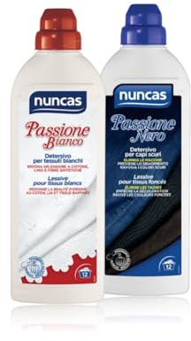 Nuncas Passione Nero detergente capi scuri - 750ml & Passione Bianco Detergente capi chiari- 750ml